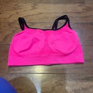 Champion Sports Bra Pink Womens Size Large Wireless Un-Padded Active Wear